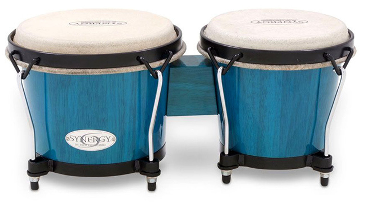 Toca 6 & 6-3/4" Synergy Series Wooden Bongos in Bahama Blue