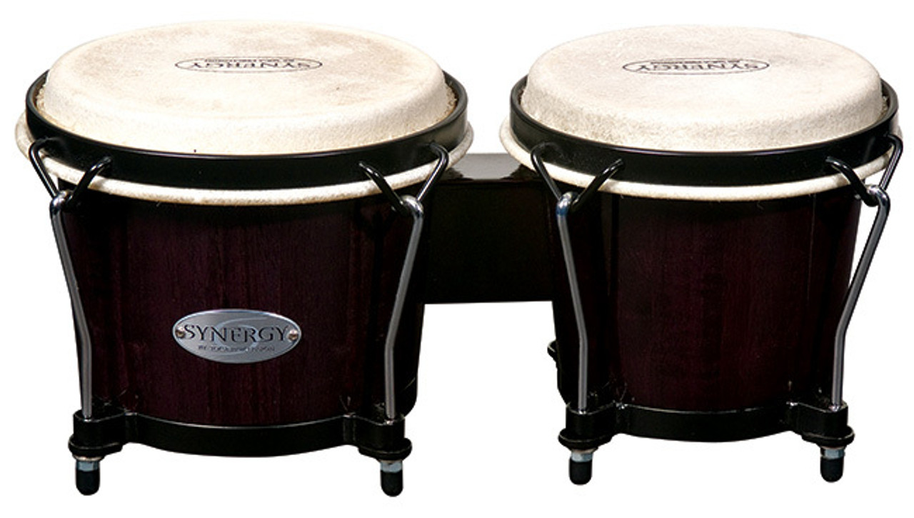 Toca 6 & 6-3/4" Synergy Series Wooden Bongos in Trans Black