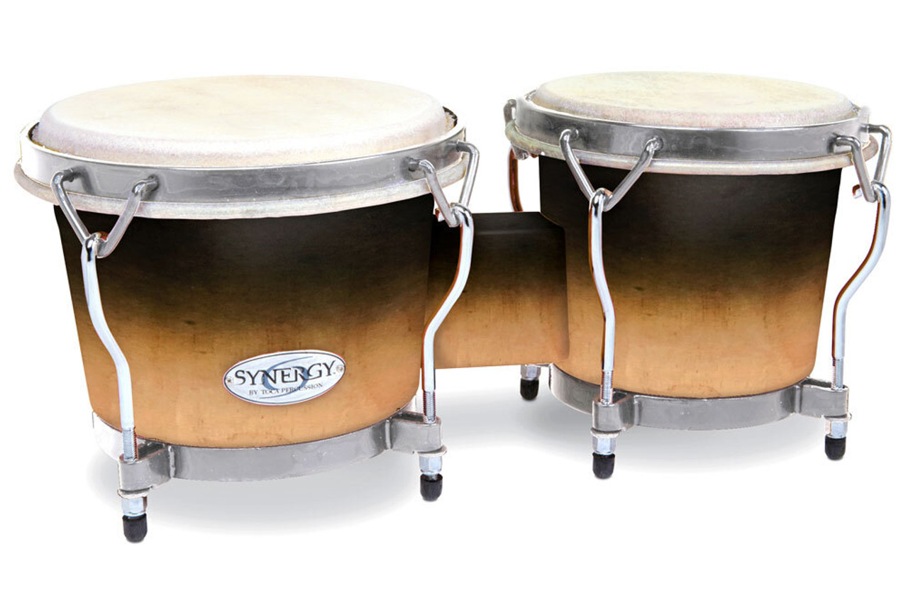 Toca 6 & 6-3/4" Synergy Deluxe Series Wooden Bongos in Coffee Fade