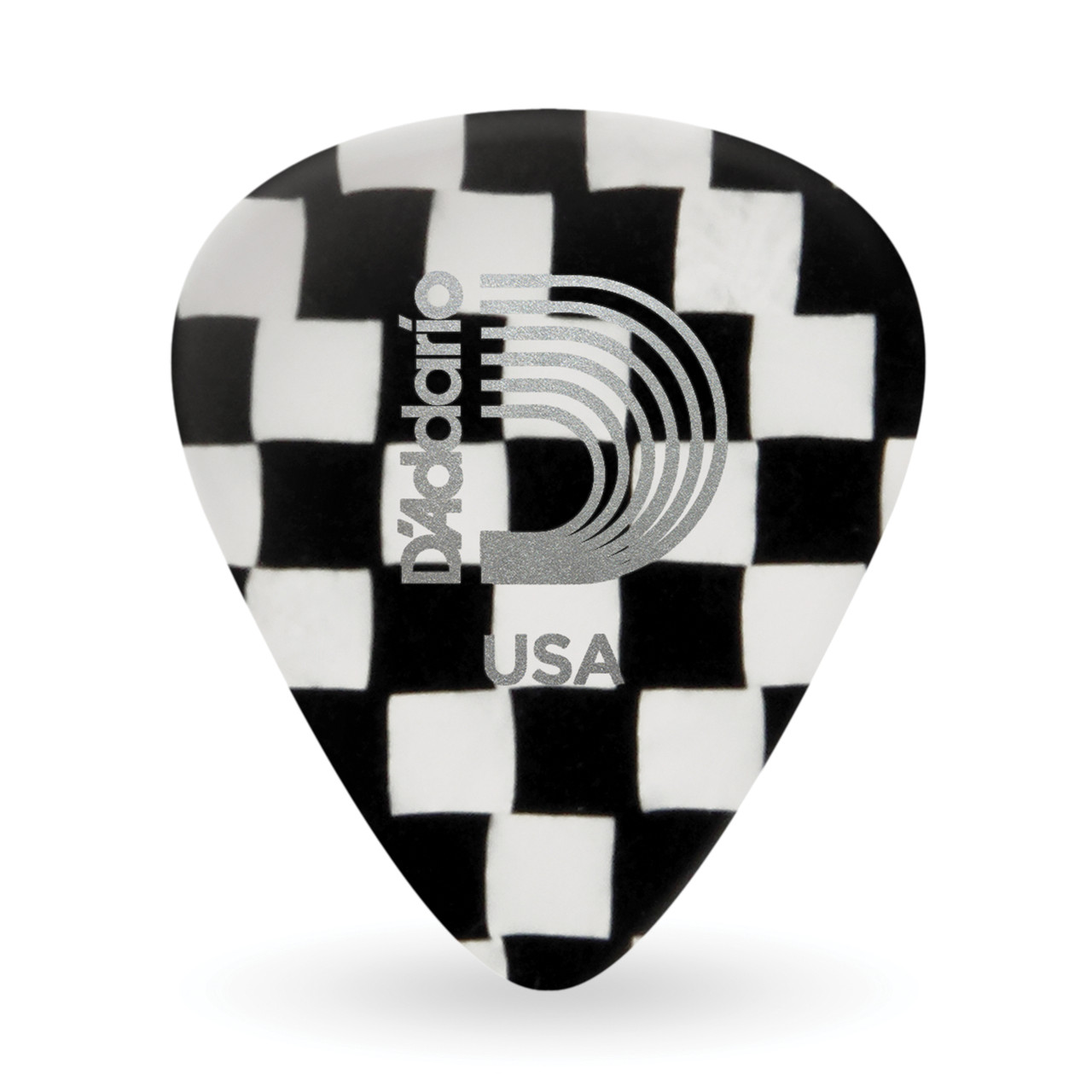 D'Addario Checkerboard Celluloid Guitar Picks 100 pack, Medium
