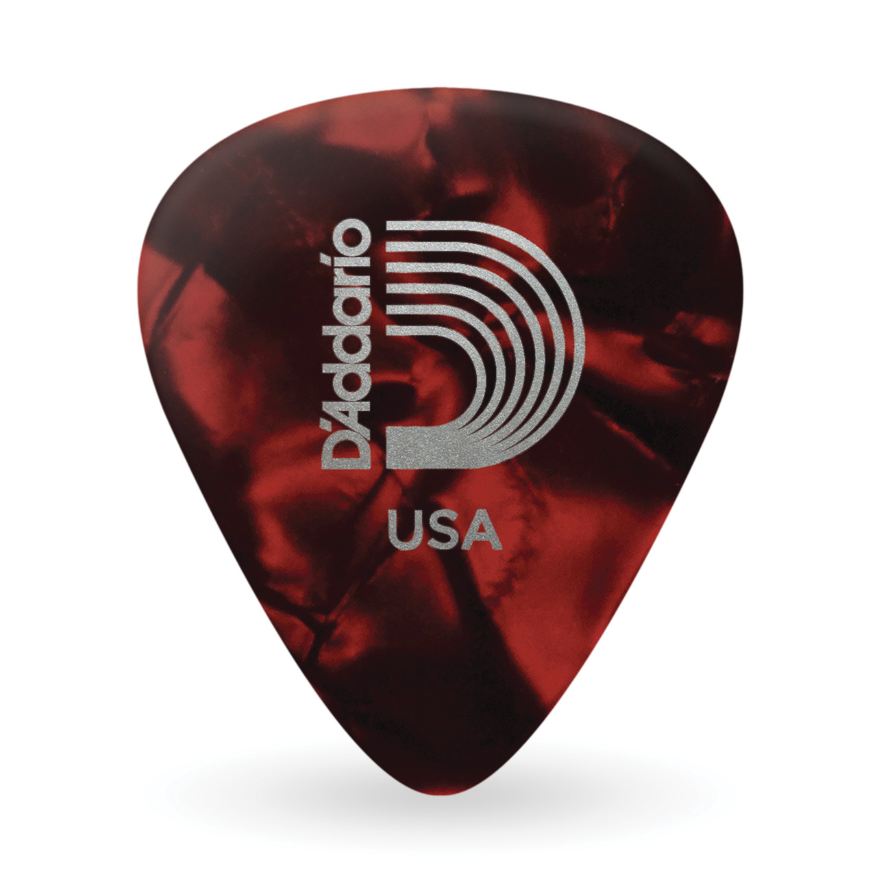 D'Addario Red Pearl Celluloid Guitar Picks, 10 pack, Light