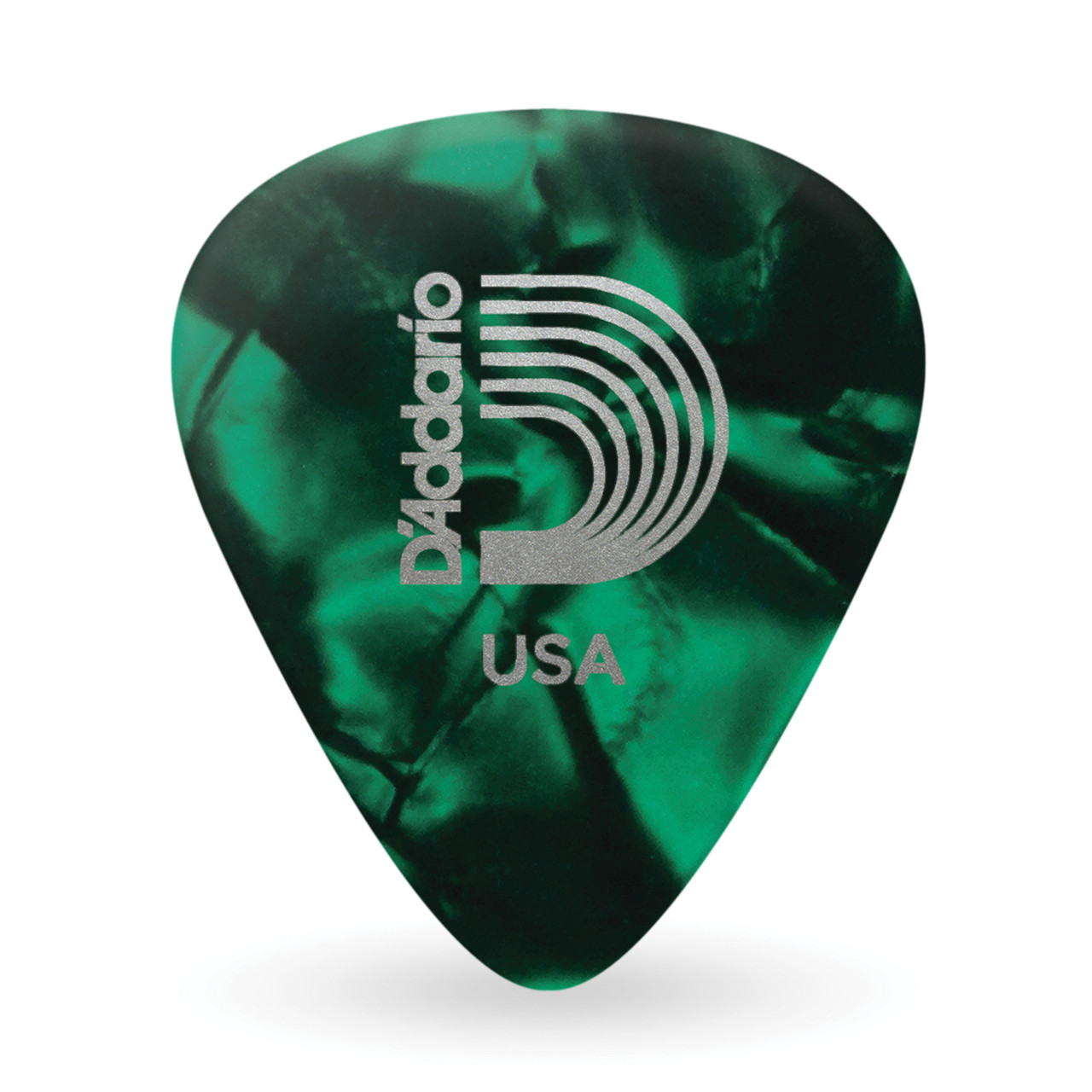 D'Addario Green Pearl Celluloid Guitar Picks, 10 pack, Medium