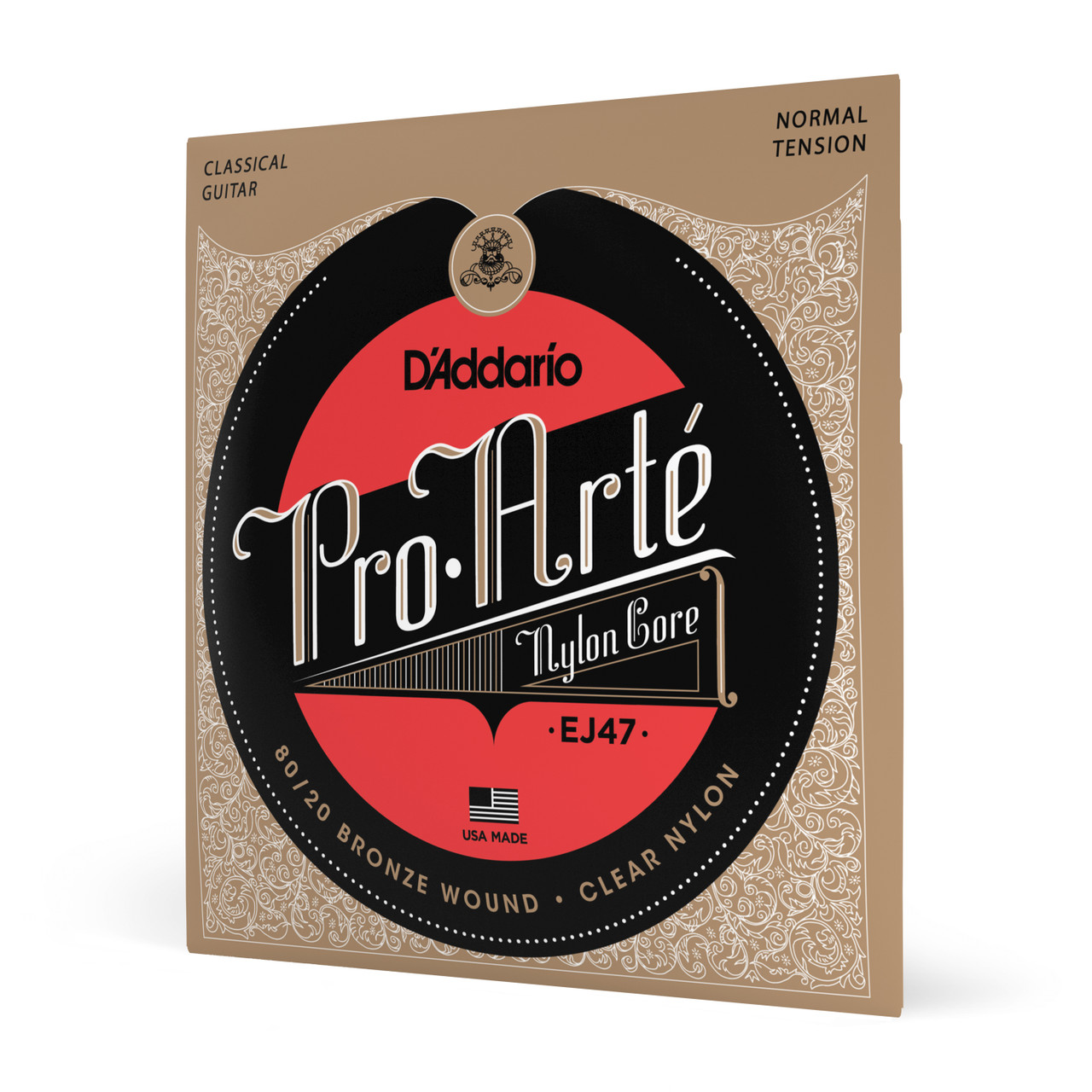 D'Addario EJ47 80/20 Bronze Pro-Arte Nylon Classical Guitar Strings, Normal Tension