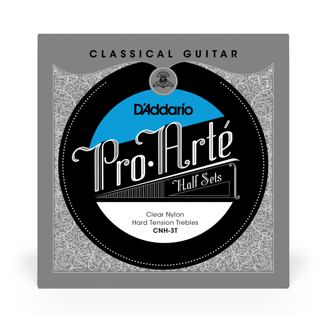 D'Addario CNH-3T Pro-Arte Clear Nylon Classical Guitar Half Set, Hard Tension