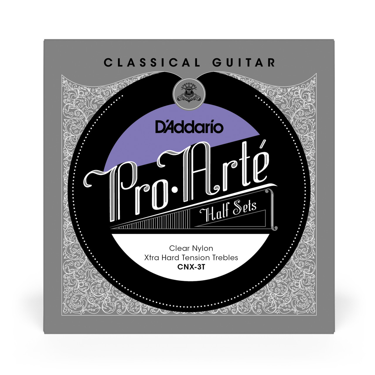 D'Addario CNX-3T Pro-Arte Clear Nylon Classical Guitar Half Set, Extra Hard Tension