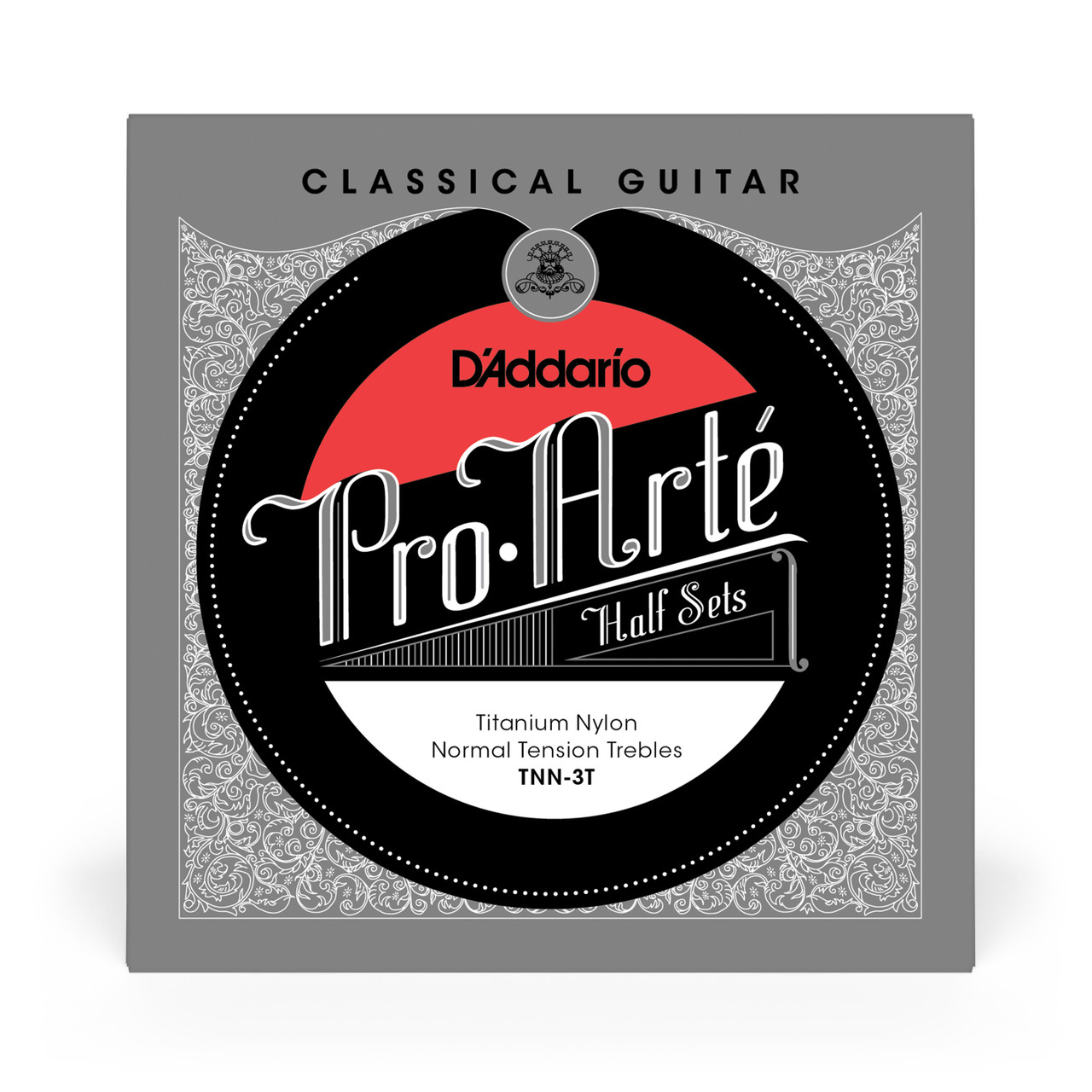 D'Addario TNN-3T Pro-Arte Titanium Nylon Classical Guitar Half Set, Normal Tension