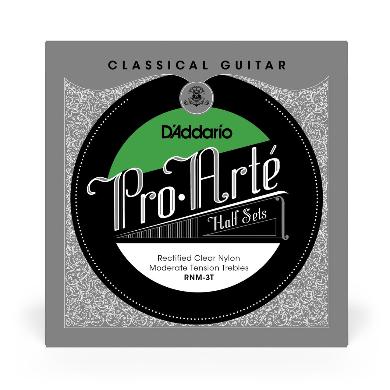 D'Addario RNM-3T Pro-Arte Rectified Clear Nylon Classical Guitar Half Set, Moderate Tension
