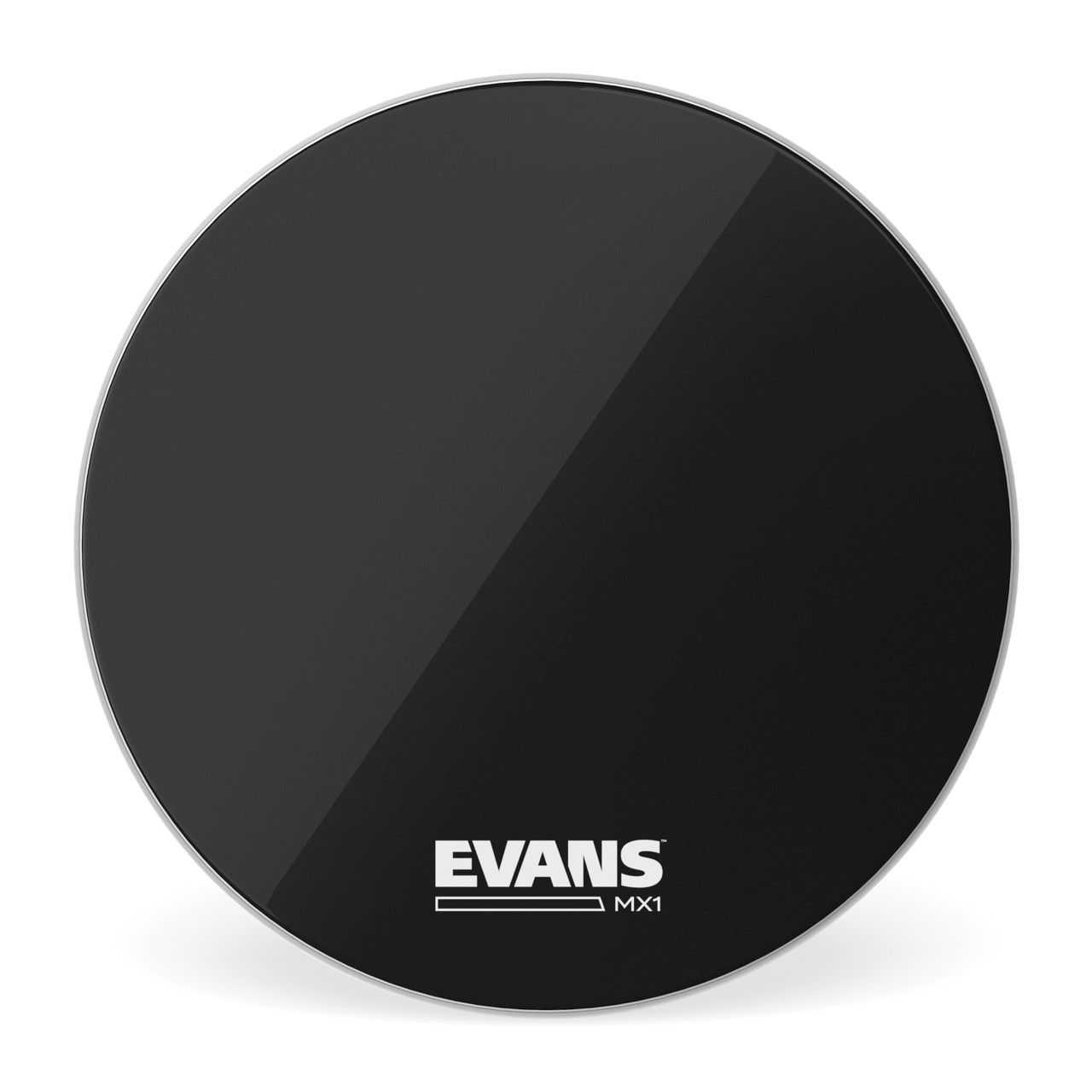 EVANS MX1 Black Marching Bass Drum Head, 24 Inch