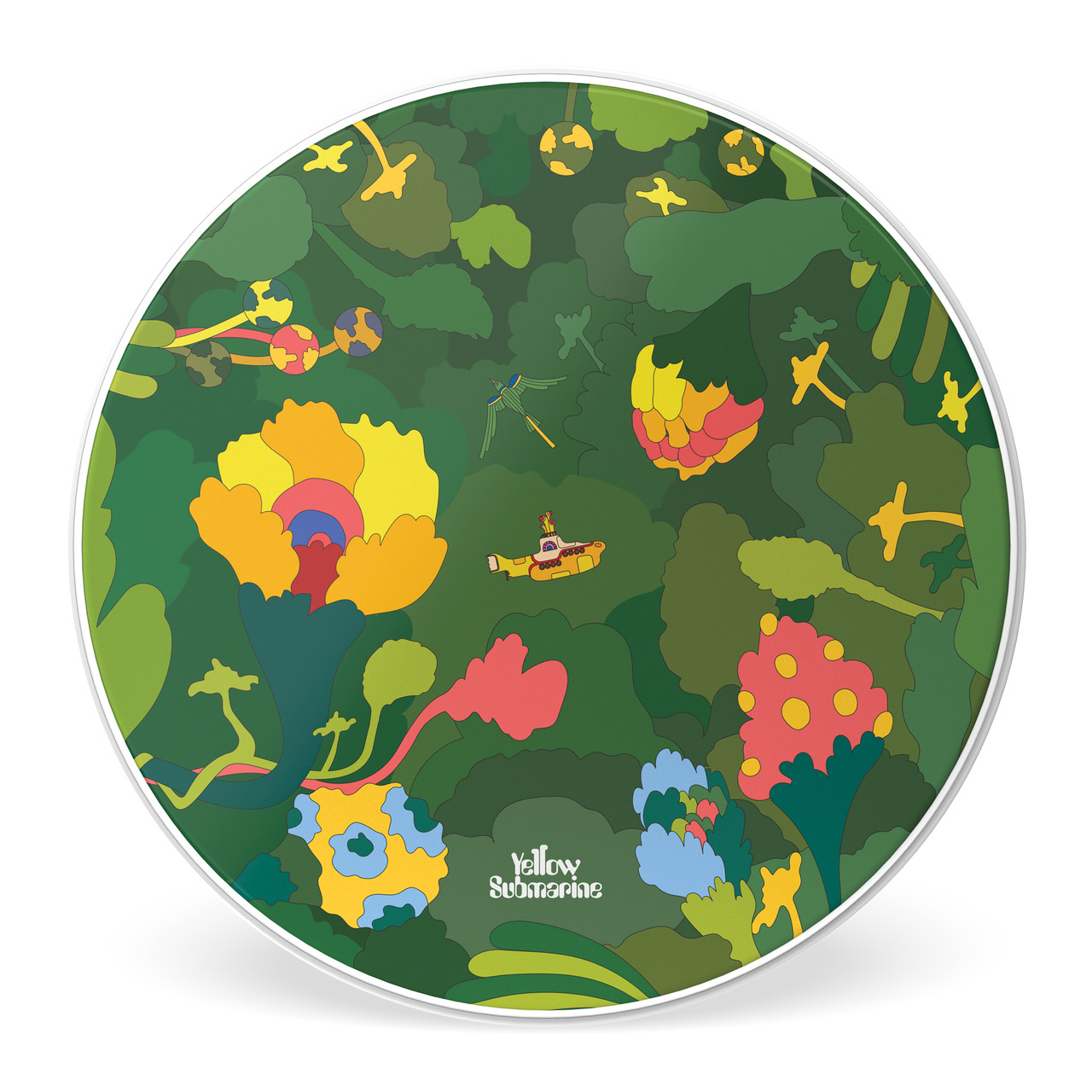 EVANS Yellow Submarine Resonant Bass Drumhead, Under the Sea, 20 inch