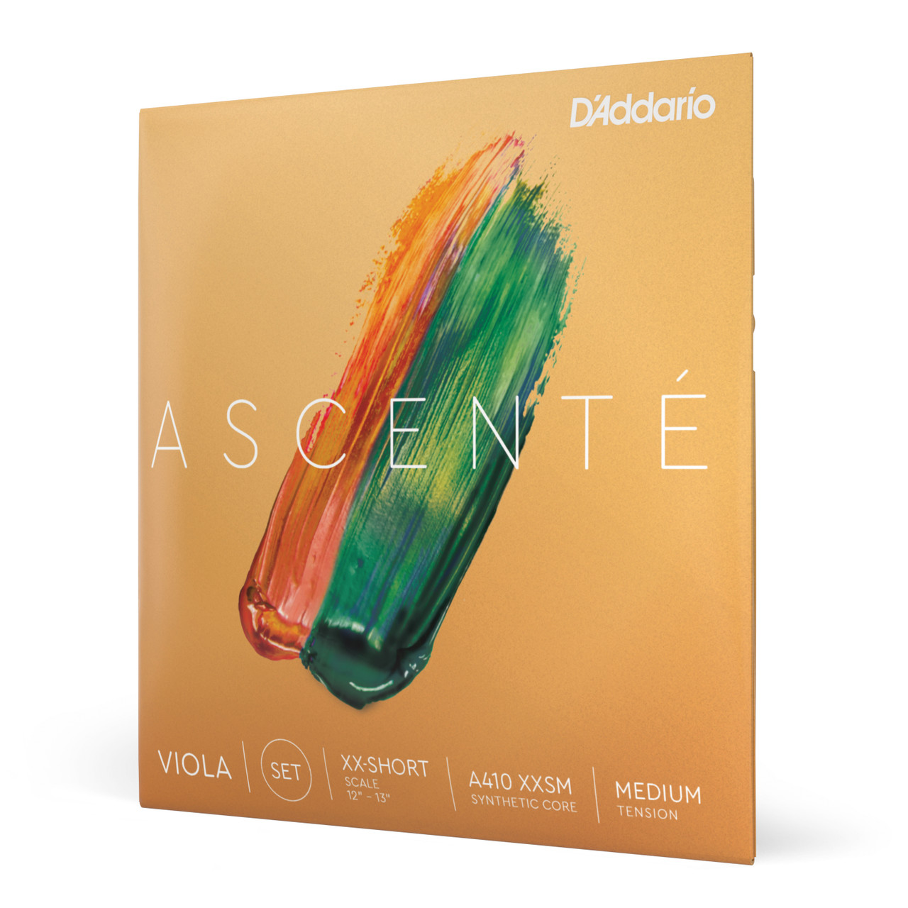 D'Addario Ascenté Viola String Set, Extra-Extra-Short Scale, Medium Tension