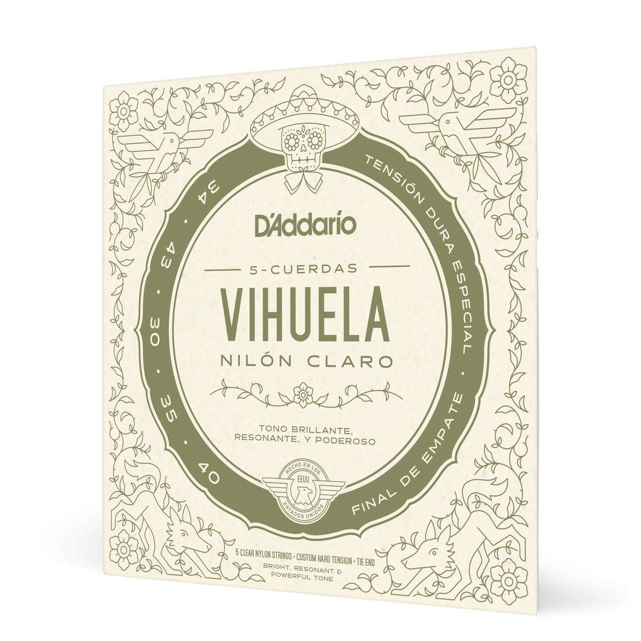 DÕAddario MV10C Vihuela Custom Hard Tension Strings