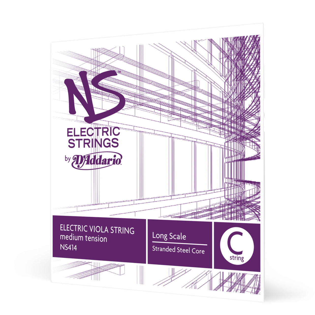 D'Addario NS Electric Viola Single C String, Long Scale, Medium Tension