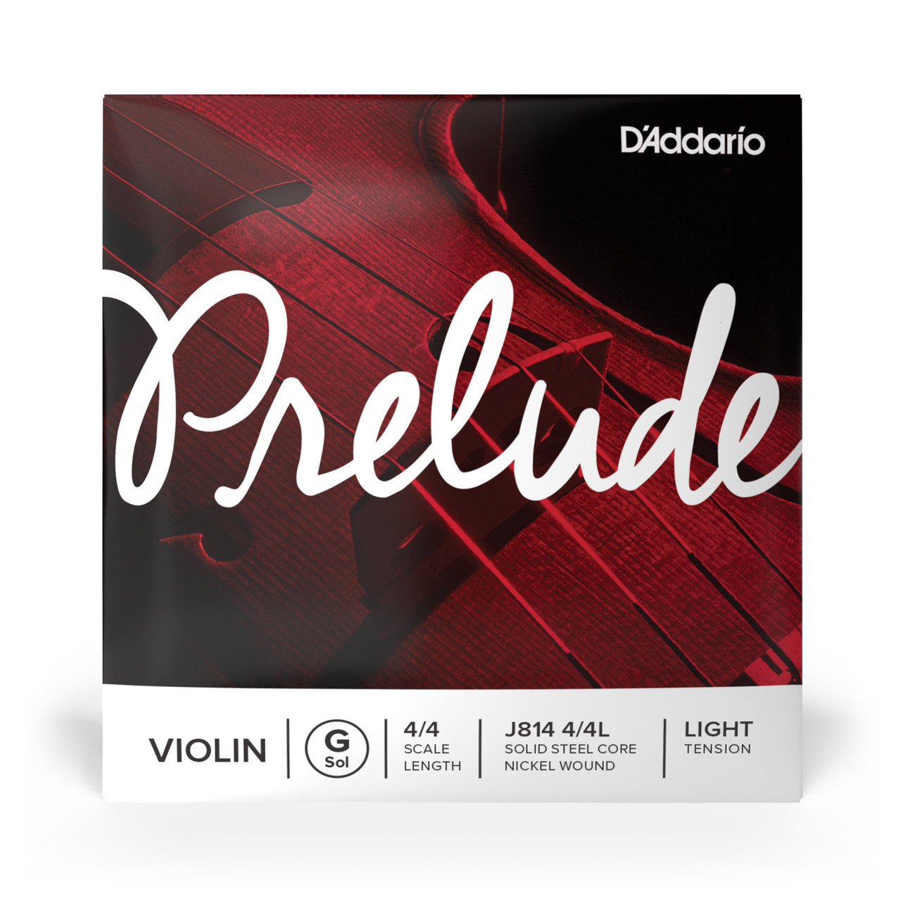 D'Addario Prelude Violin Single G String, 4/4 Scale, Light Tension