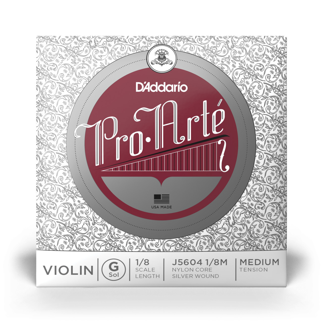 D'Addario Pro-Arte Violin Single G String, 1/8 Scale, Medium Tension
