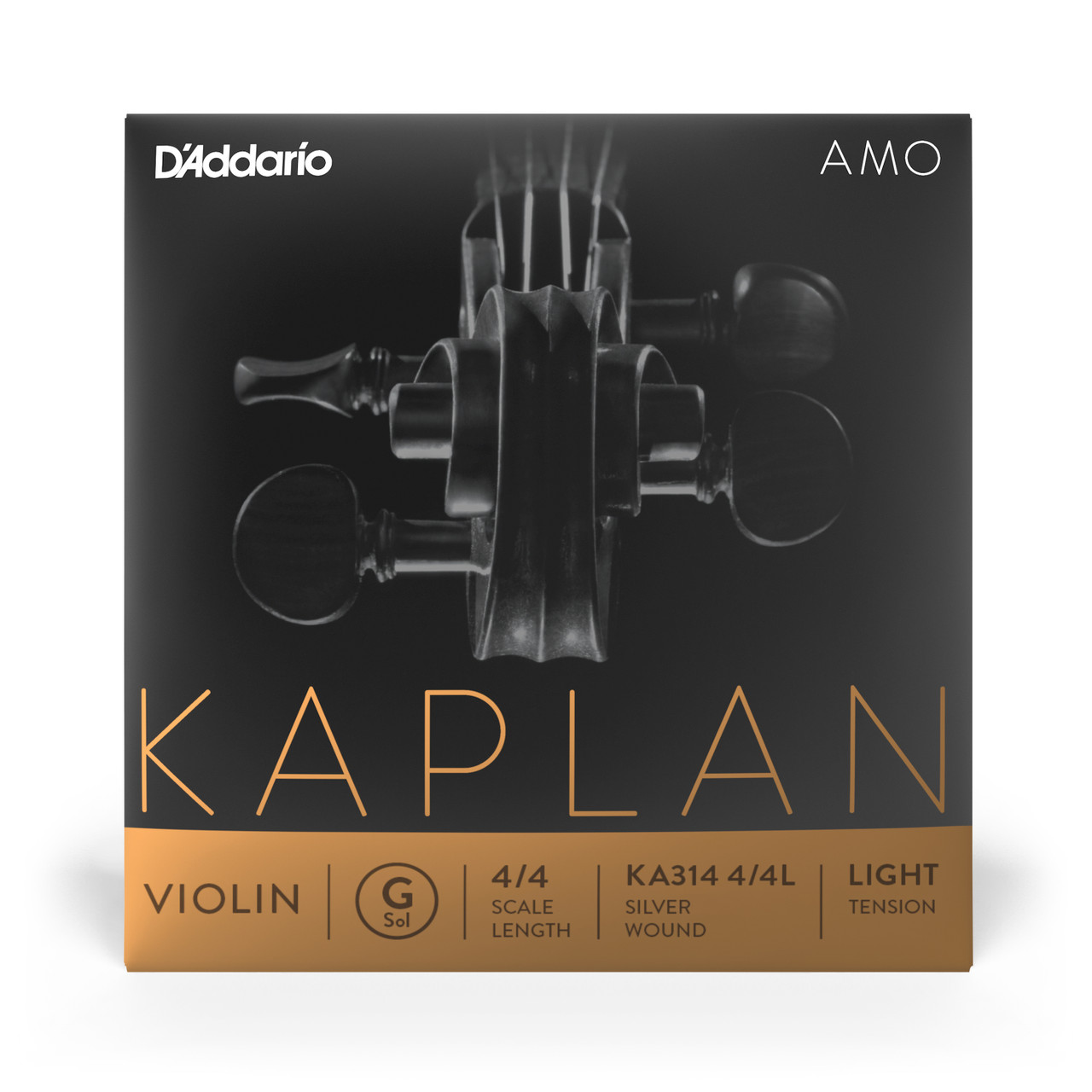 D'Addario Kaplan Amo Violin G String, 4/4 Scale, Light Tension