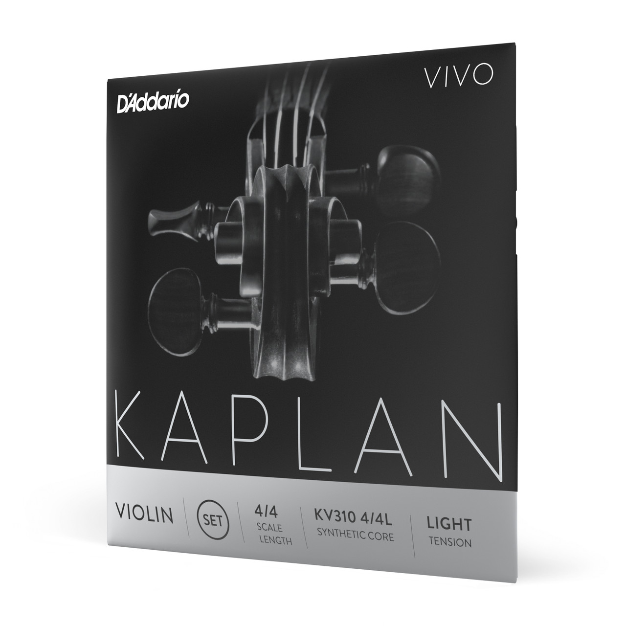 D'Addario Kaplan Vivo Violin String Set, 4/4 Scale, Light Tension