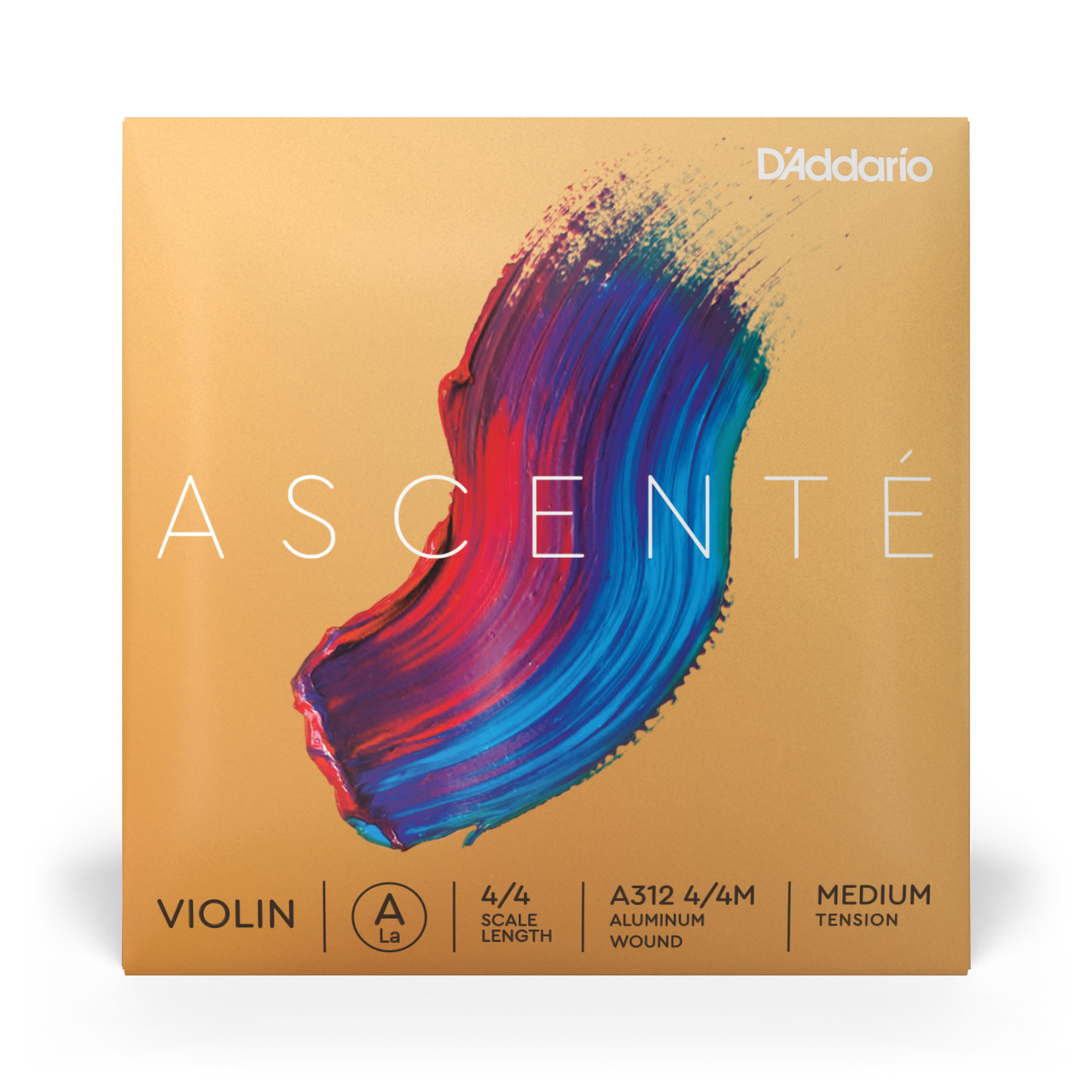 D'Addario Ascent Violin A String, 4/4 Scale, Medium Tension