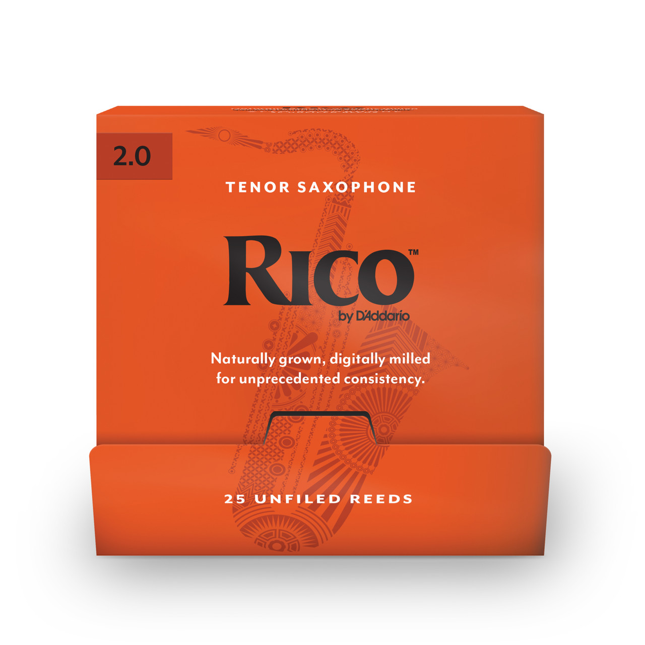 Rico by D'Addario Tenor Saxophone Reeds, #2.0, 25-Count Single Reeds