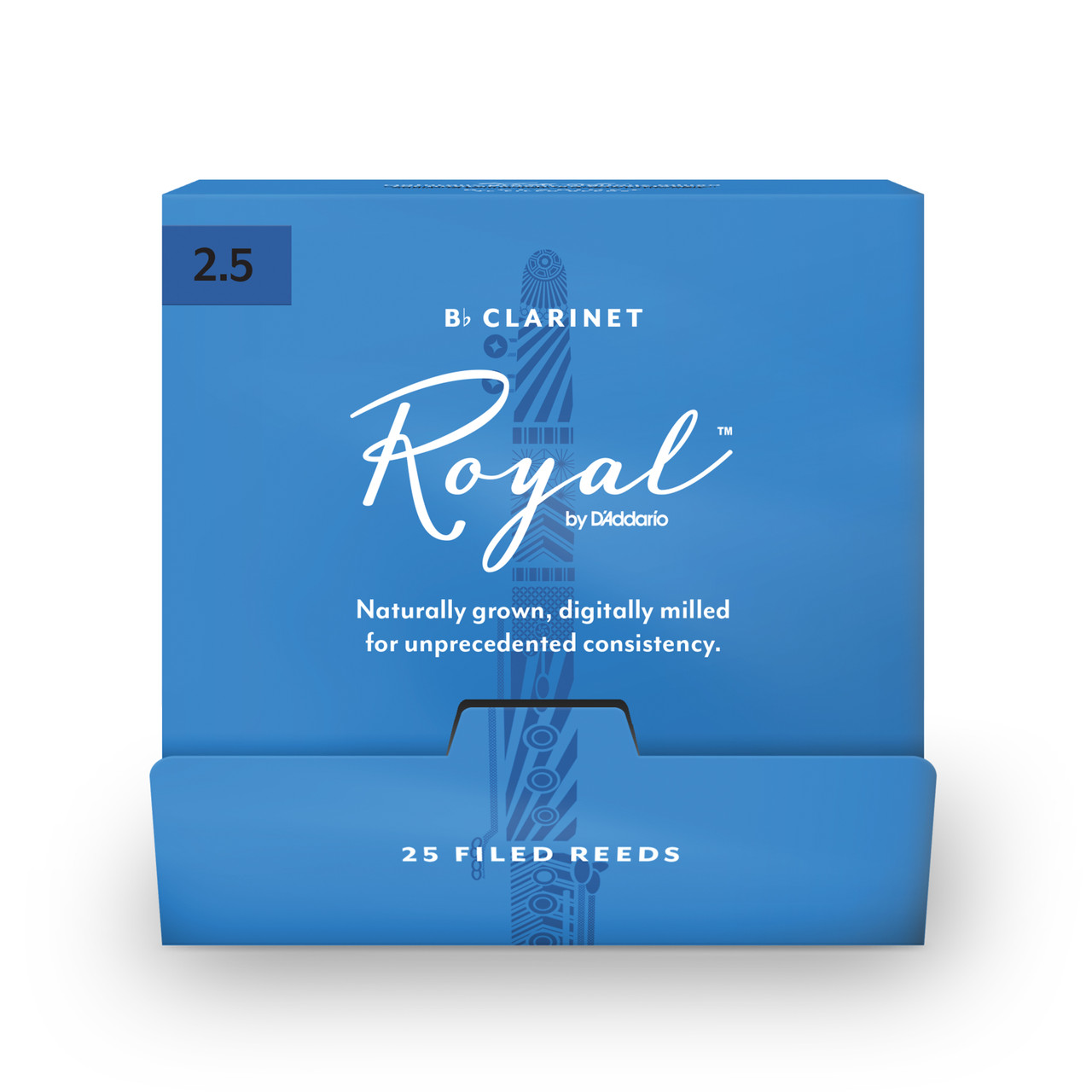 Royal by D'Addario Bb Clarinet Reeds, #2.5, 25-Count Single Reeds