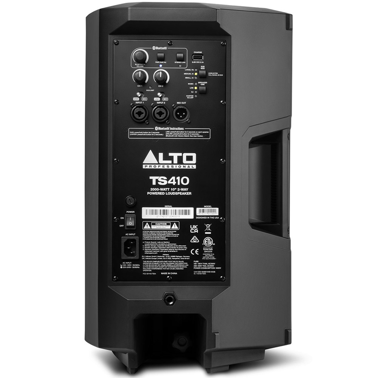 Alto TS410 Powered 10 Inch PA Speaker 2000W with Bluetooth