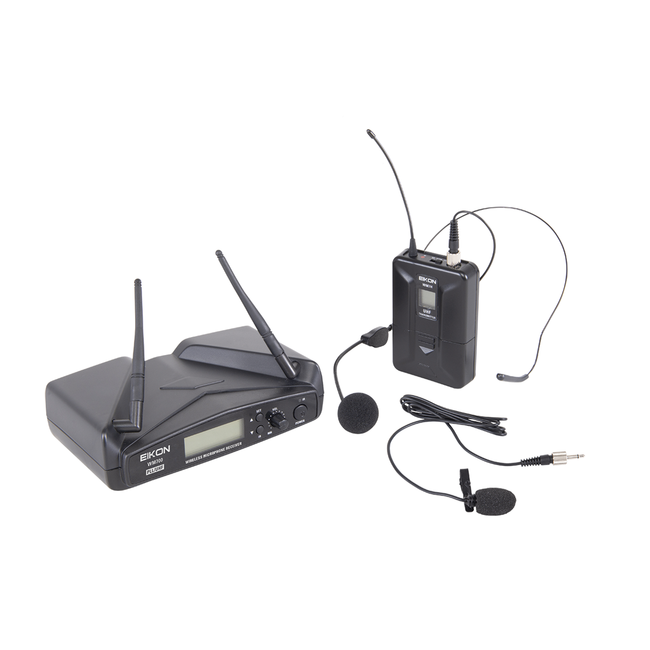 Eikon WM700HA Belt-Pack with Headset & Lapel Wireless System 516-562Mhz