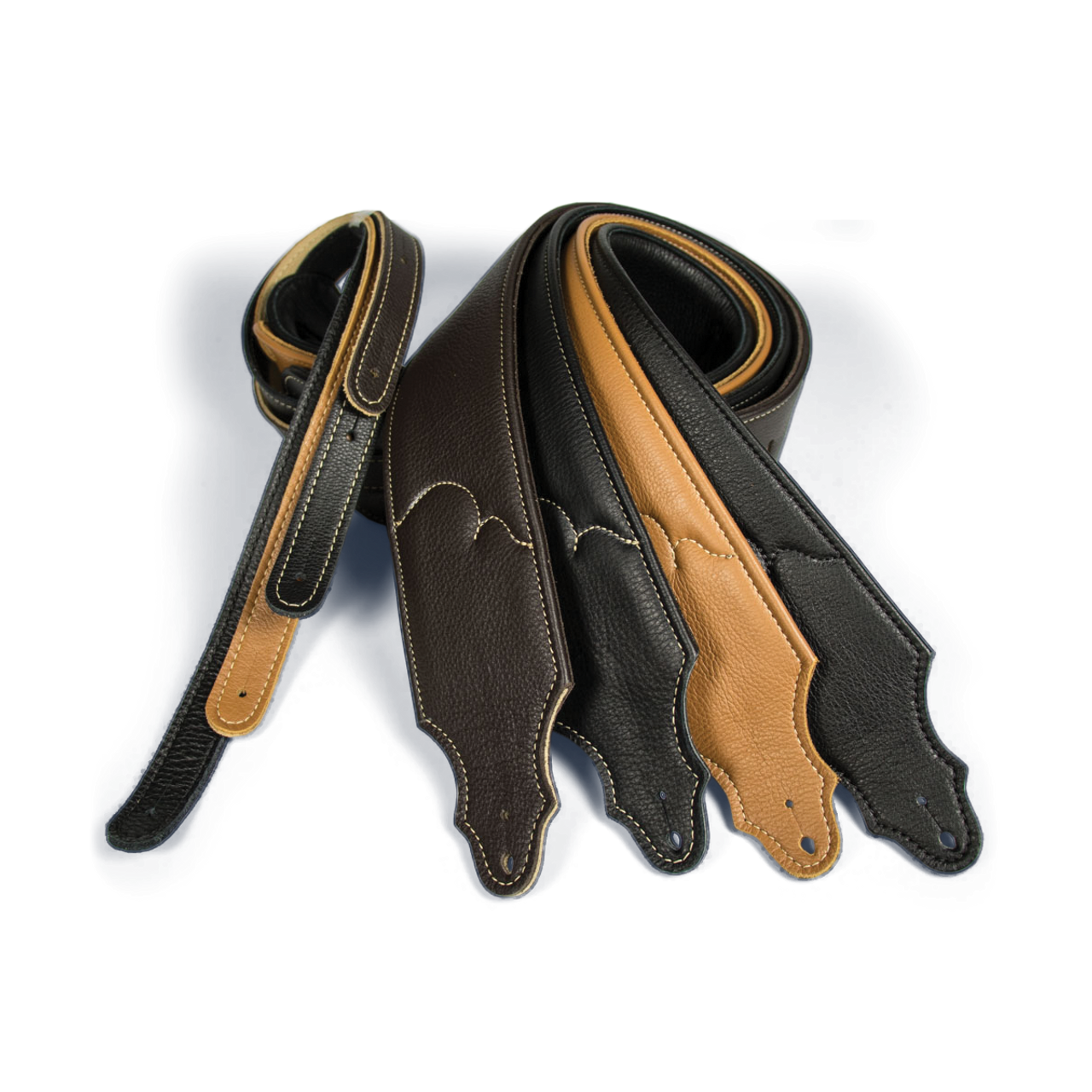 Franklin 2.5" Premium Black Padded Glove Leather Strap