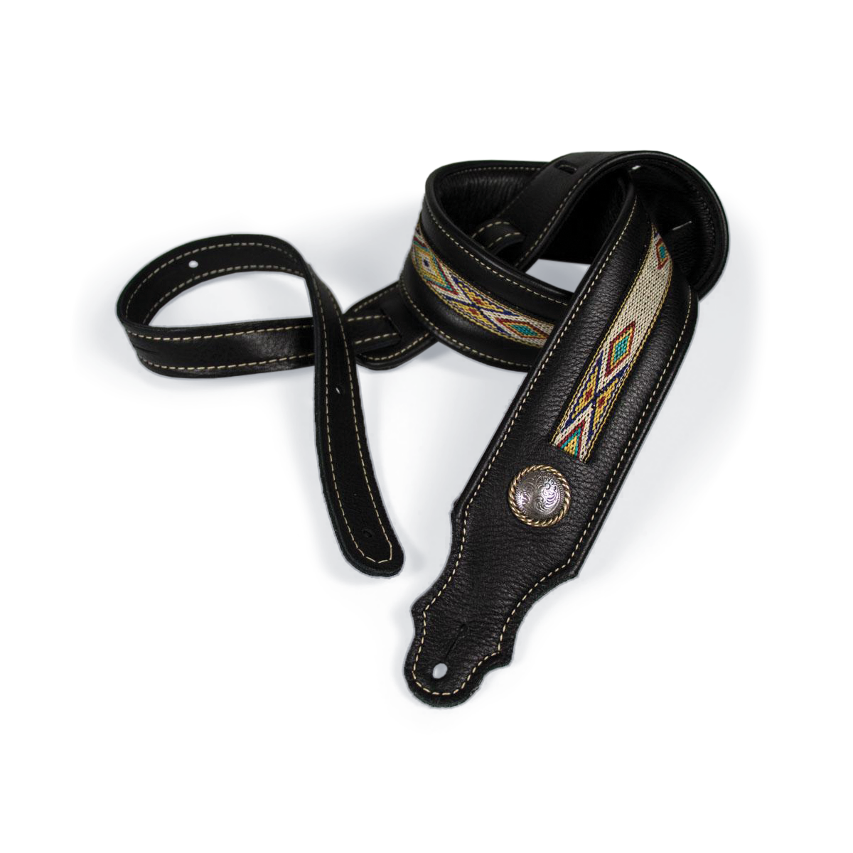 Franklin 2" Southwest Padded Glove Leather with Hitch Weave & Concho