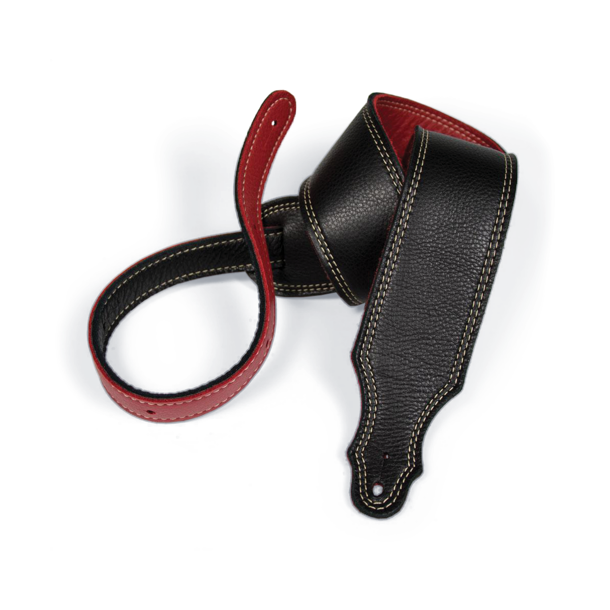 Franklin 2.5" 3-Ply Reversible Glove Leather Strap Black / Red