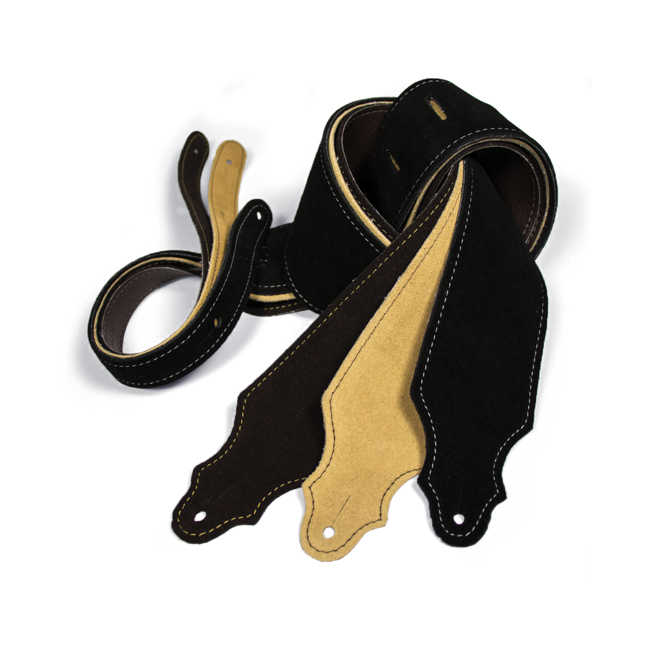 Franklin 3" Black Purist Suede Strap with Buck Backing