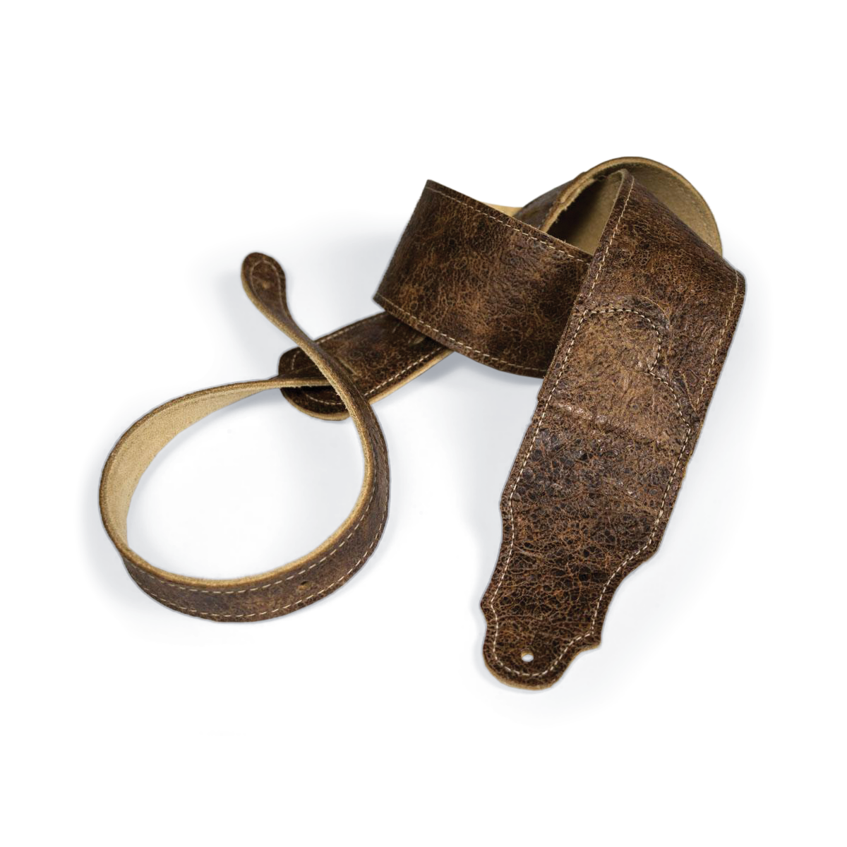 Franklin Roadhouse 2.5" Distressed Glove Leather with Natural Stitching