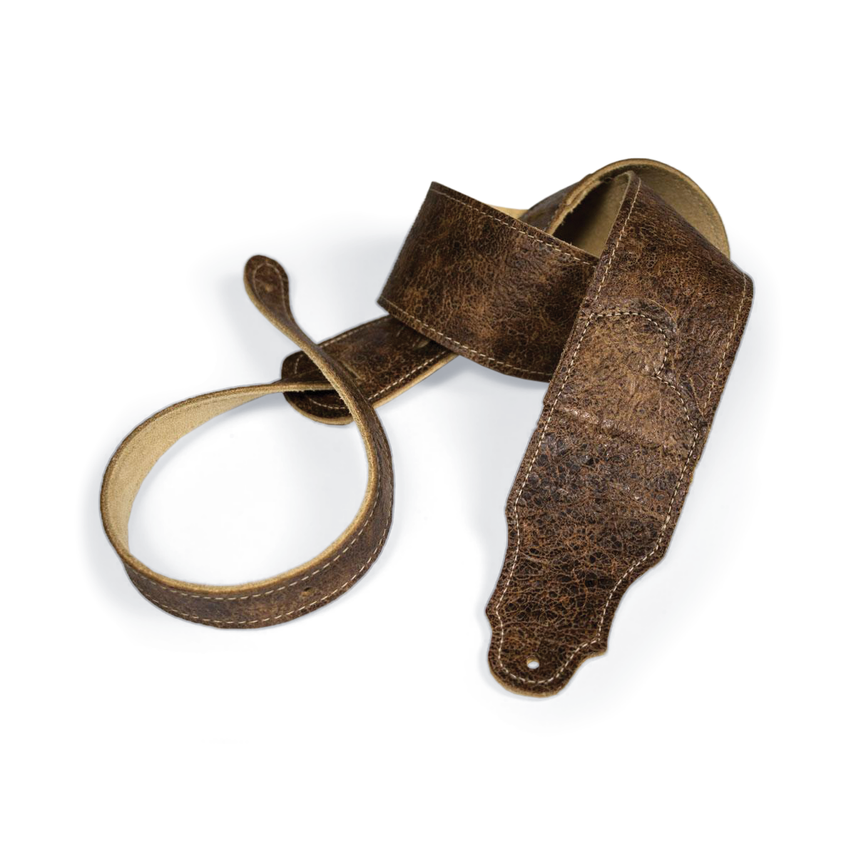 Franklin Roadhouse 2.5" Distressed Glove Leather with Natural Stitching