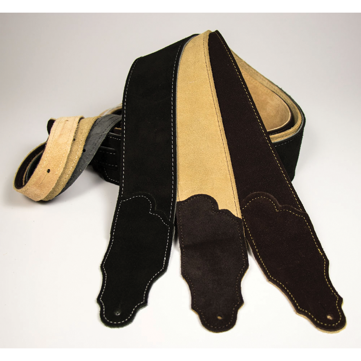 Franklin Original 2.5" Chocolate Suede with Gold Stitching