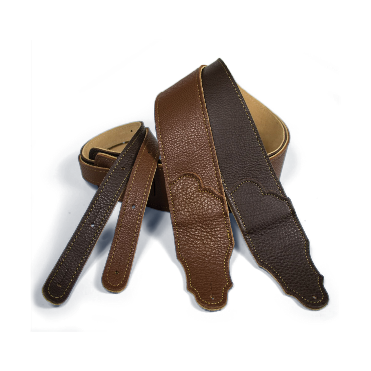 Franklin Original  3" Chocolate Glove Leather with Gold Stitching