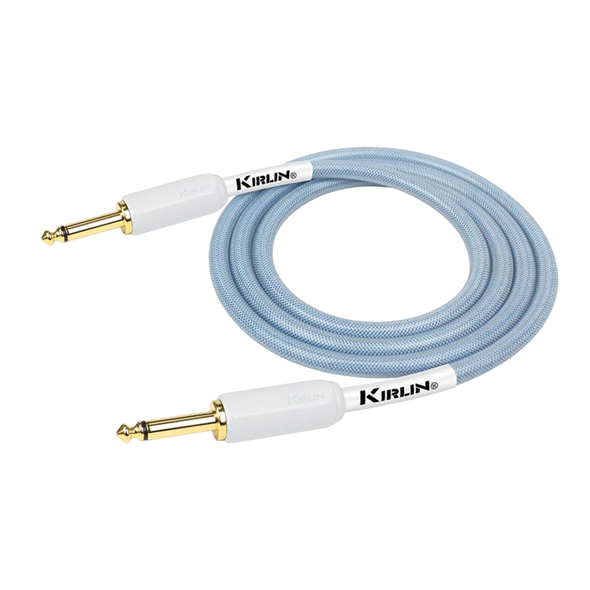 Kirlin KIPW201WBL-10 PVC Woven Premium Plus Instrument Cable 10Ft Blue