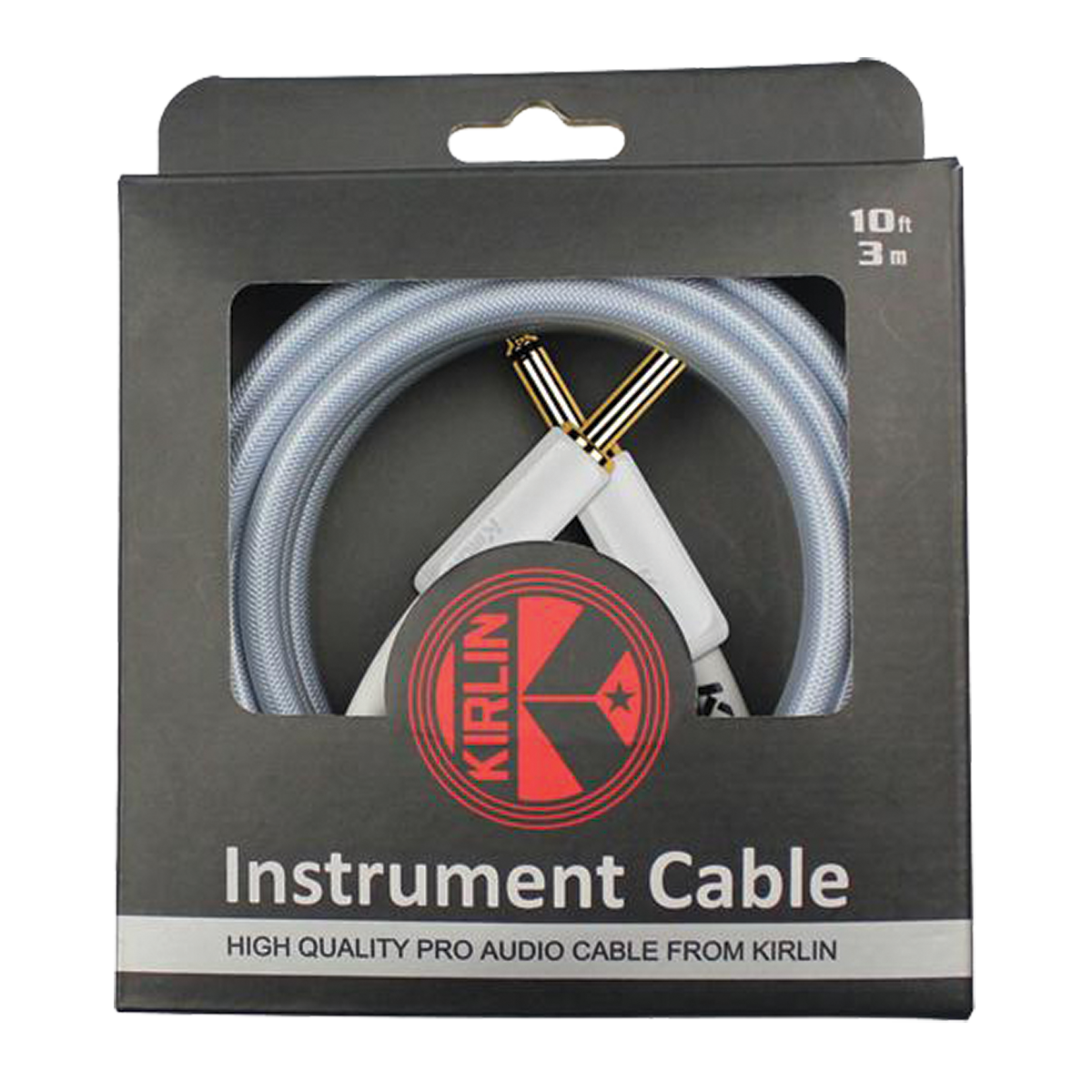 Kirlin KIPW201WBL-10 PVC Woven Premium Plus Instrument Cable 10Ft Blue
