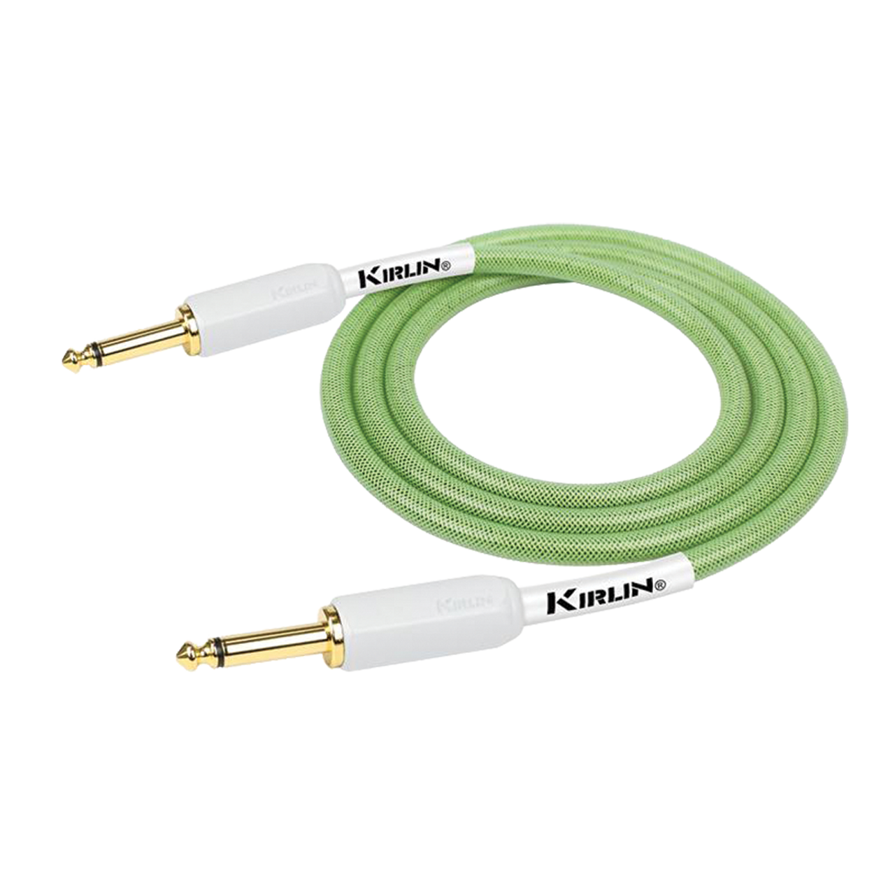 Kirlin KIPW201WGR-10 PVC Woven Premium Plus Instrument Cable 10Ft Green