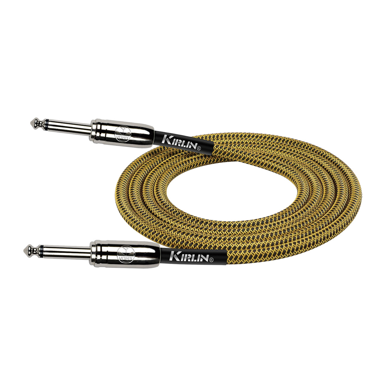 Kirlin IWCC201BY 20ft Tweed Entry Woven Instrument Cable with Chrome Ends