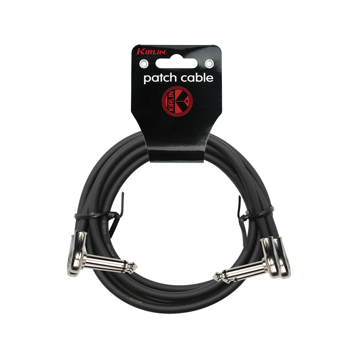 Kirlin 40" Flat Connector Black Patch Cables 2-Pack