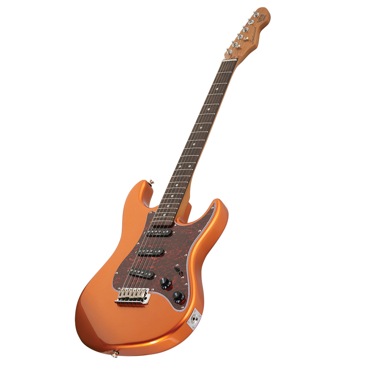 Levinson Sceptre Ventana Std Double Cutaway Sienna Metallic Copper SSS w Indian Laurel Board