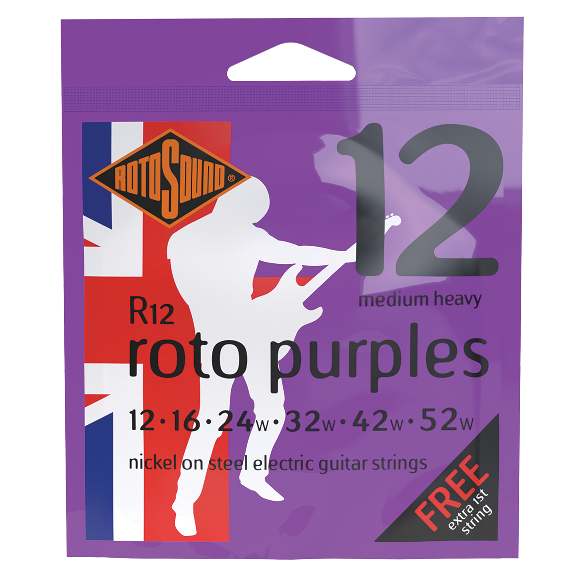 Rotosound R12 Roto Purples  Electric String Set 12-52