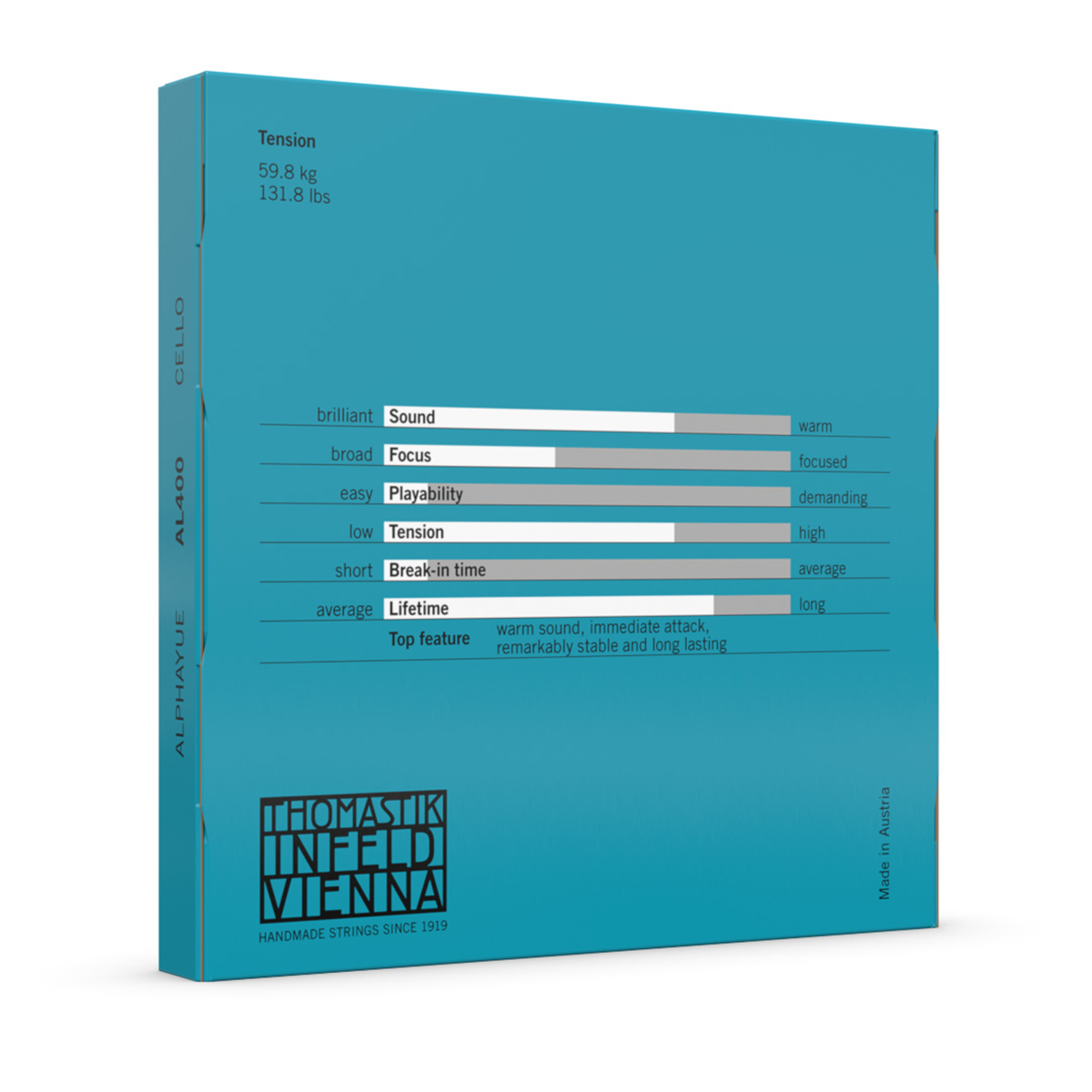 Thomastik AL400.1/8 Alphayue Cello 1/8 Size String Set