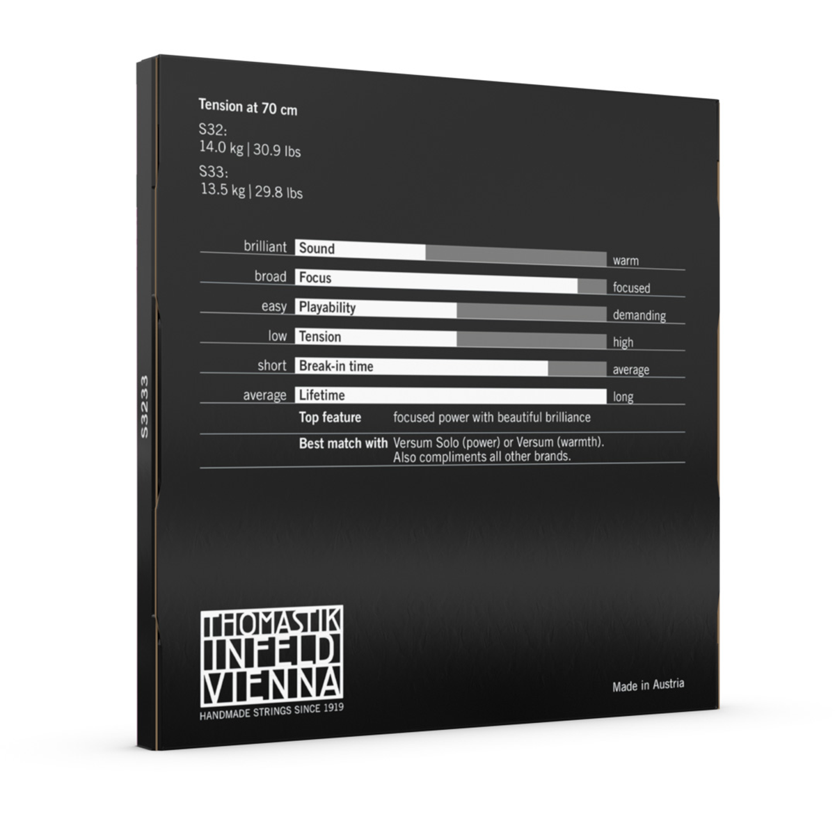 Thomastik S3233 Spirocore Cello 'G' & 'C' Tungsten String Twin Pack