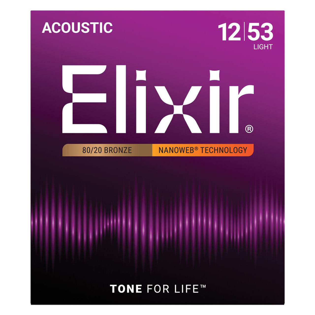 Elixir 11052 Nanoweb 80/20 Light 12-53