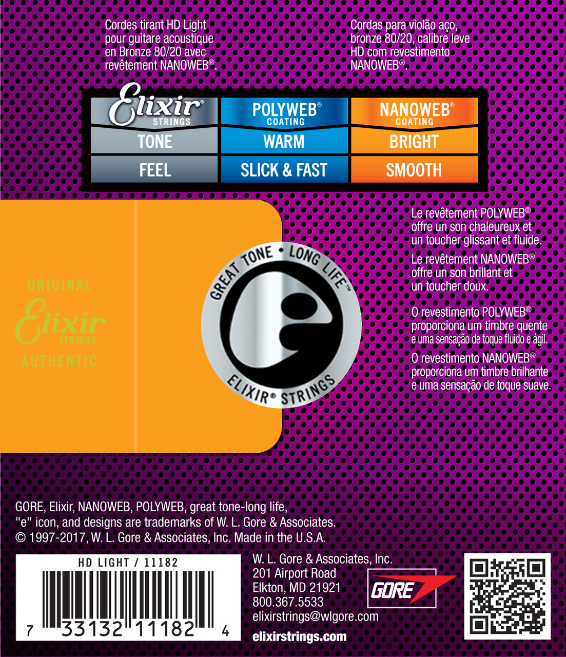 Elixir 11182 Nanoweb 80/20   HD Lite 13 - 53 Strings Elixir 11182 Nanoweb 80/20   HD Lite 13 - 53 Strings