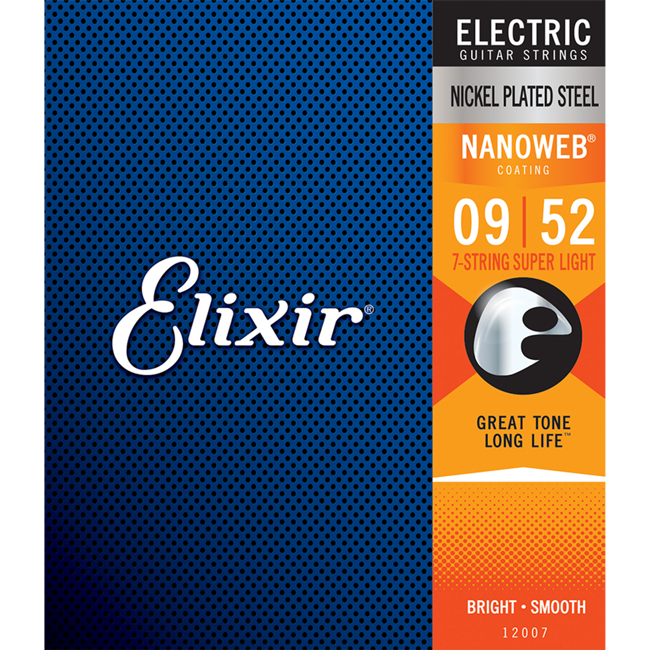 Elixir 12007 Nanoweb 7-String Electric  Super Light 9-52 Elixir 12007 Nanoweb 7-String Electric  Super Light 9-52