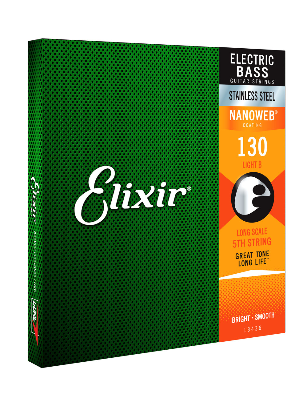 Elixir 13436 Nanoweb Single  Stainless Steel Bass .130