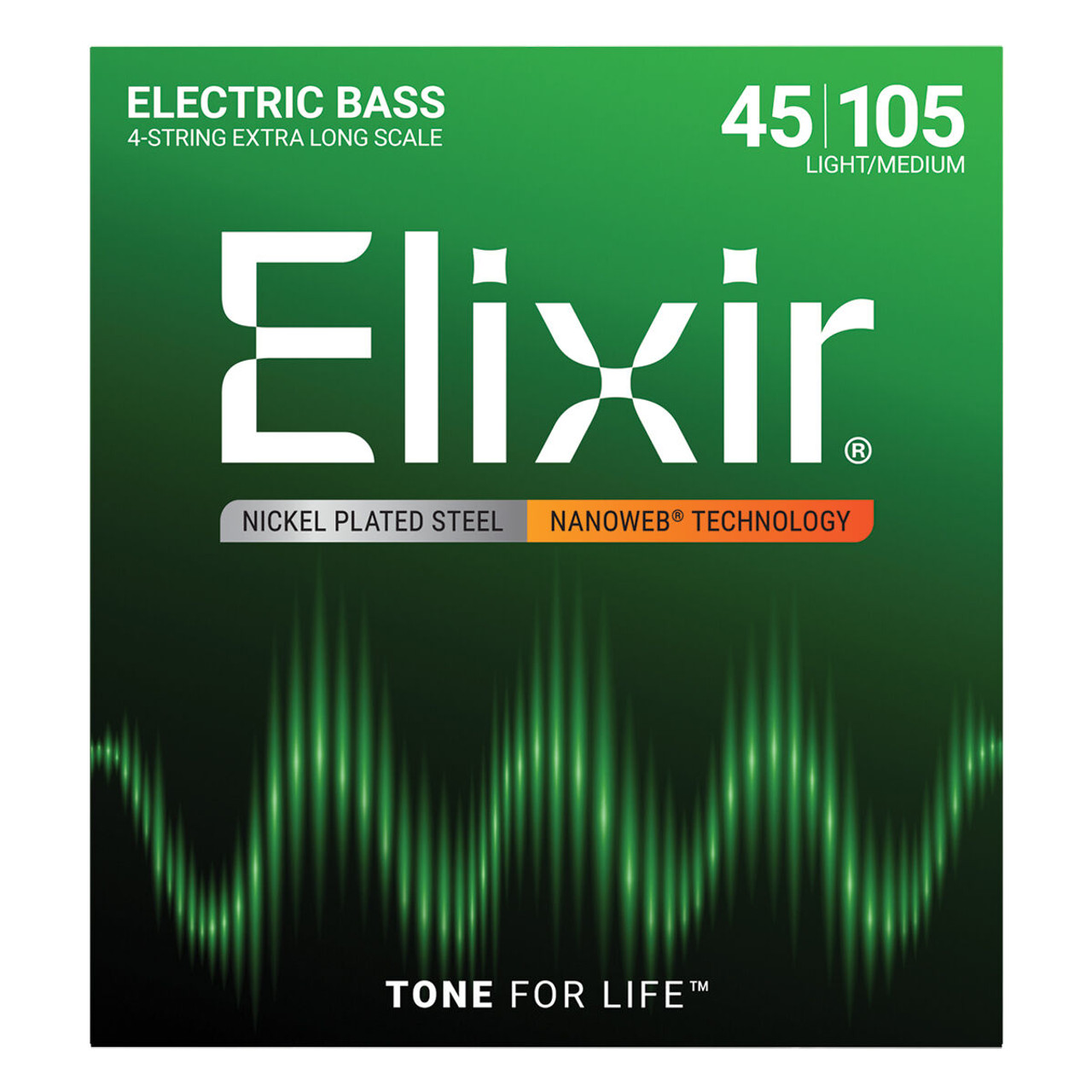 Elixir 14087 Nanoweb Bass  Medium XLong 45-105