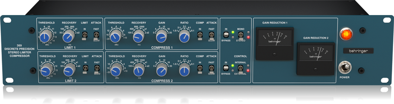 Behringer 369 2 Channel Stereo Compressor And Limiter