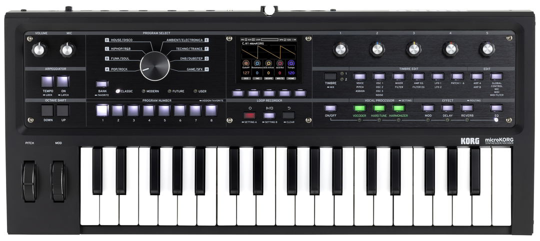 KORG MICROKORG 2 SYNTHESIZER VOCODER BLACK LIMITED EDITION