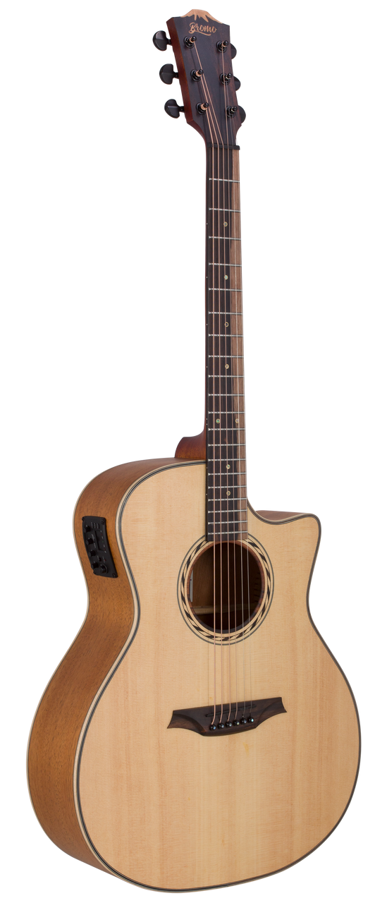 BROMO GUITARS BAT2CE Grand Auditorium Cutaway Electric/Acoustic Guitar